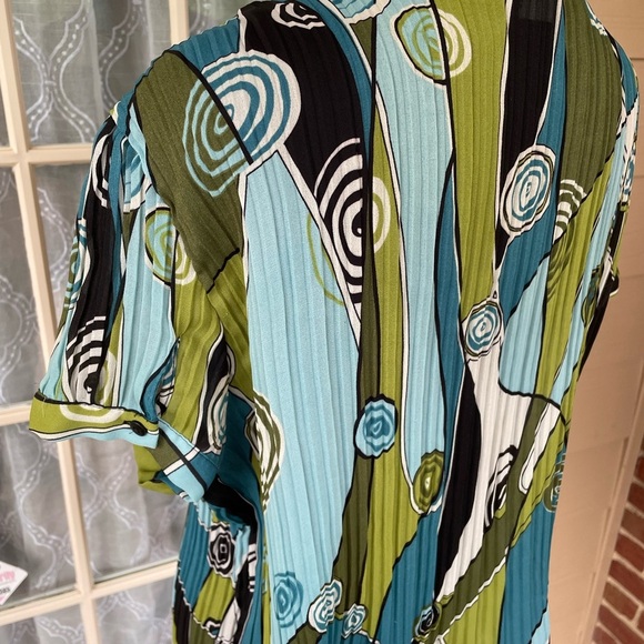 Allison Taylor Multicolor Contemporary Geometric Blouse - Picture 5 of 6